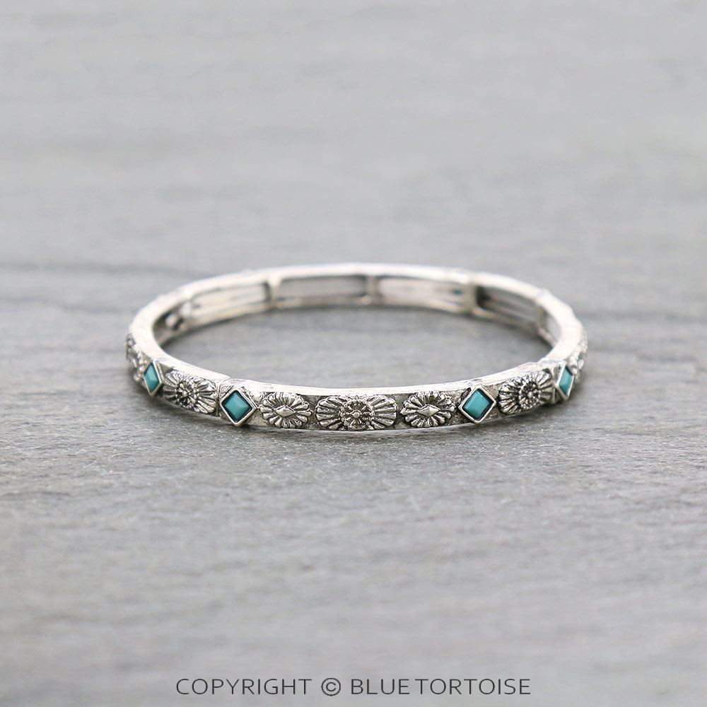 Western Tailored Semi Stone Stretch Bracelet
