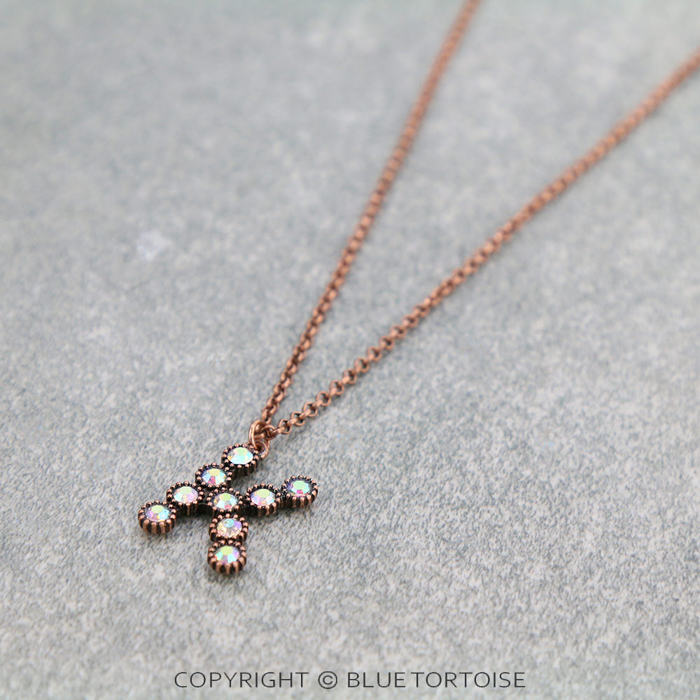Initial “K” Glass Stone Pendant Necklace