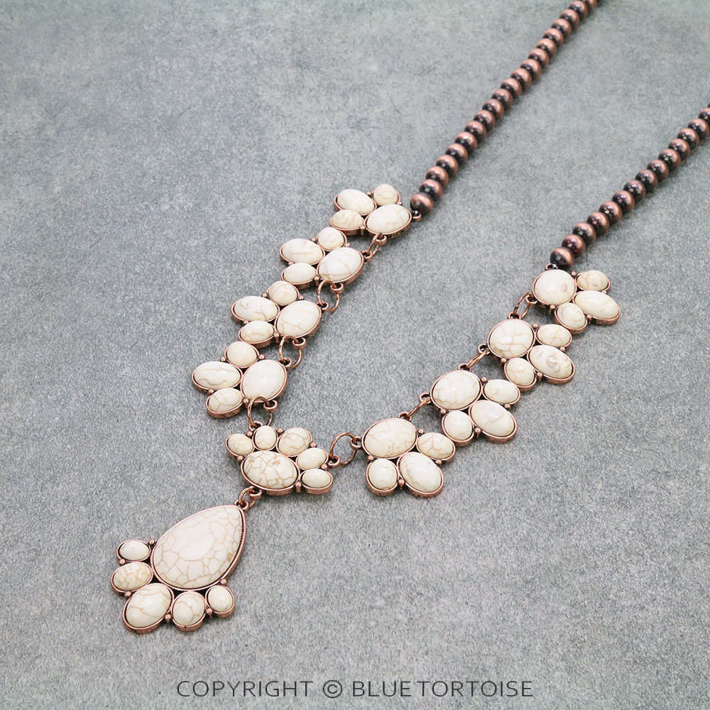 Western Teardrop Stone Necklace