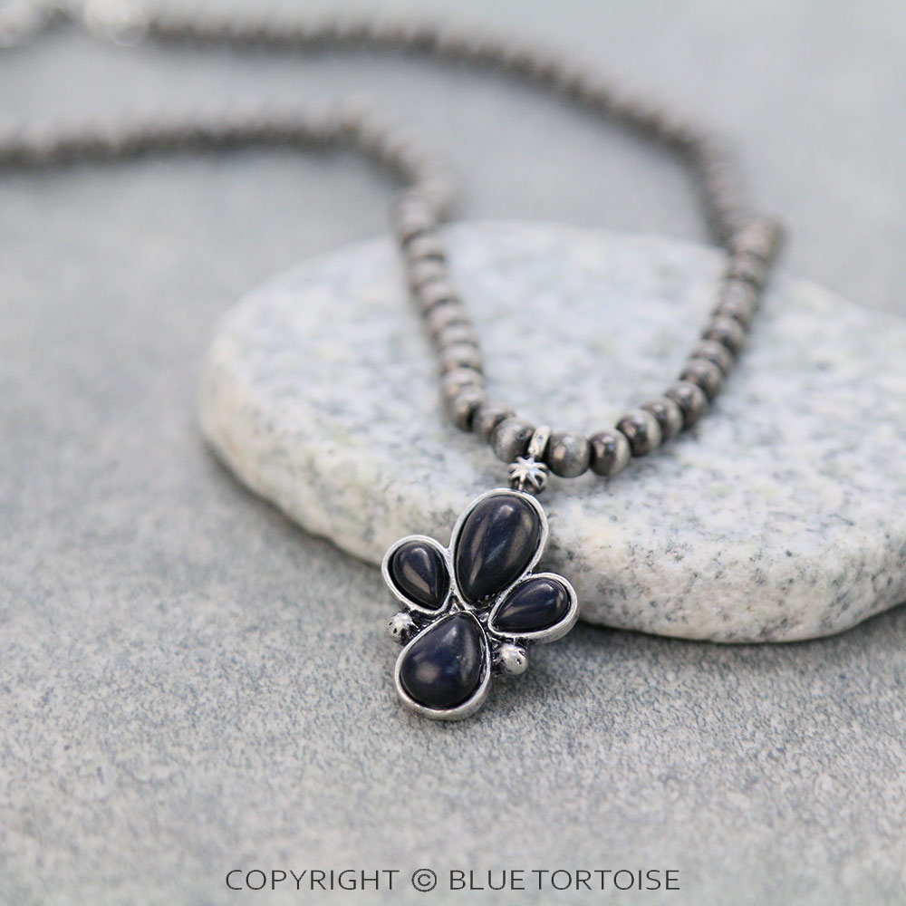 4mm Bead with Stone Pendant Choker - Image 3