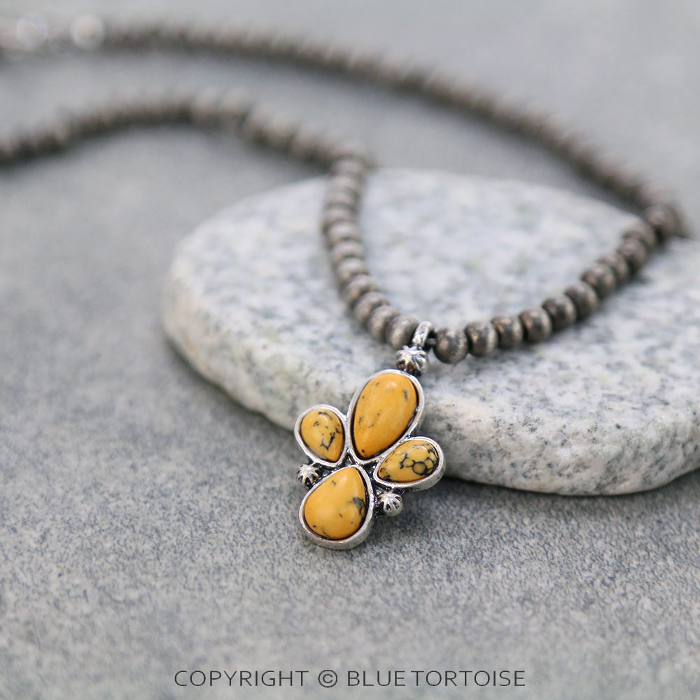 4mm Bead with Stone Pendant Choker - Image 3