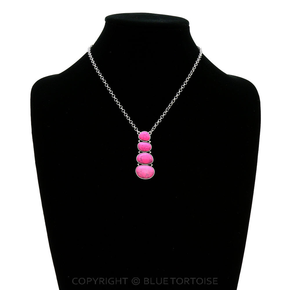 Western Stone Drop Pendant Necklace - Image 2