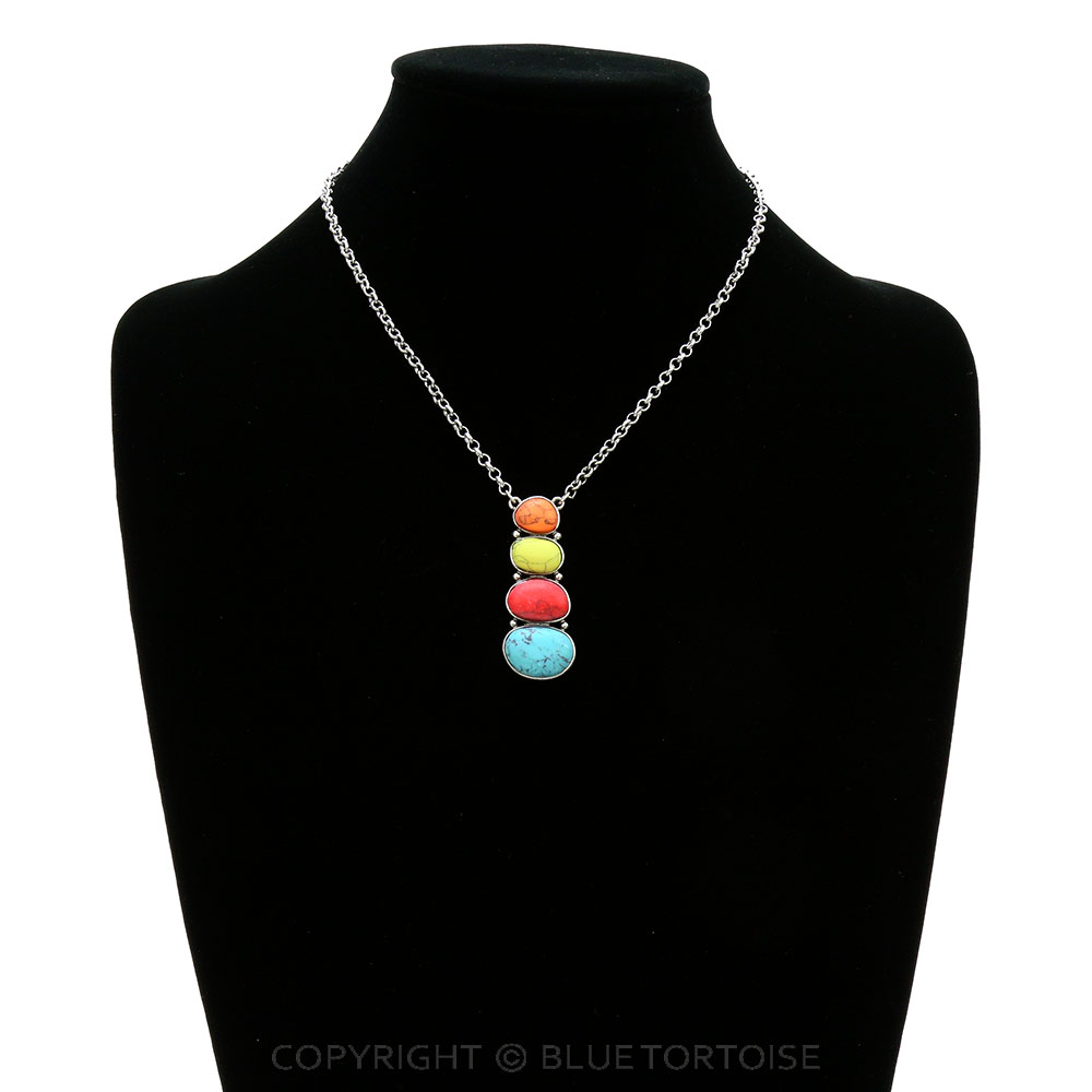 Western Stone Drop Pendant Necklace - Image 2