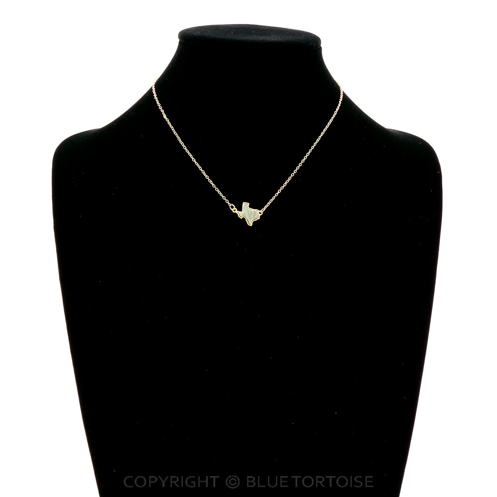 Texas Map Natural Stone Necklace - Image 2