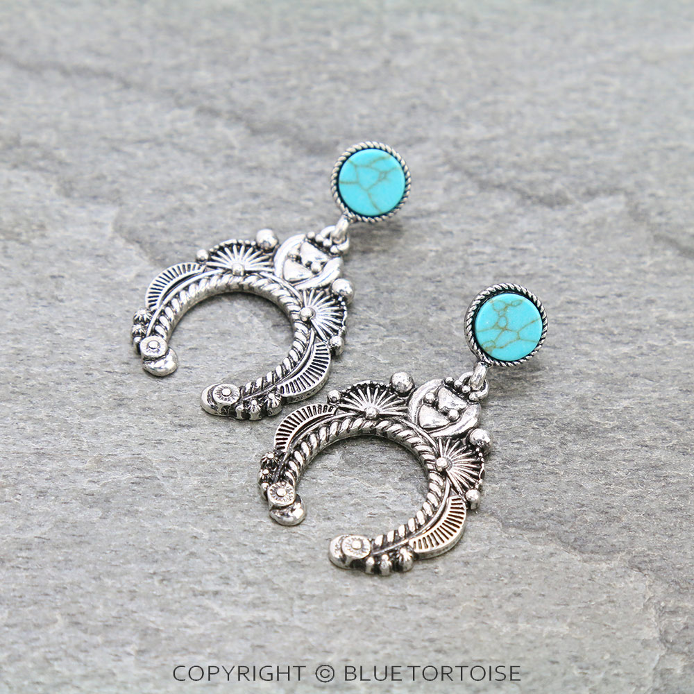 Western Squash Handmade Stone Stud Earrings