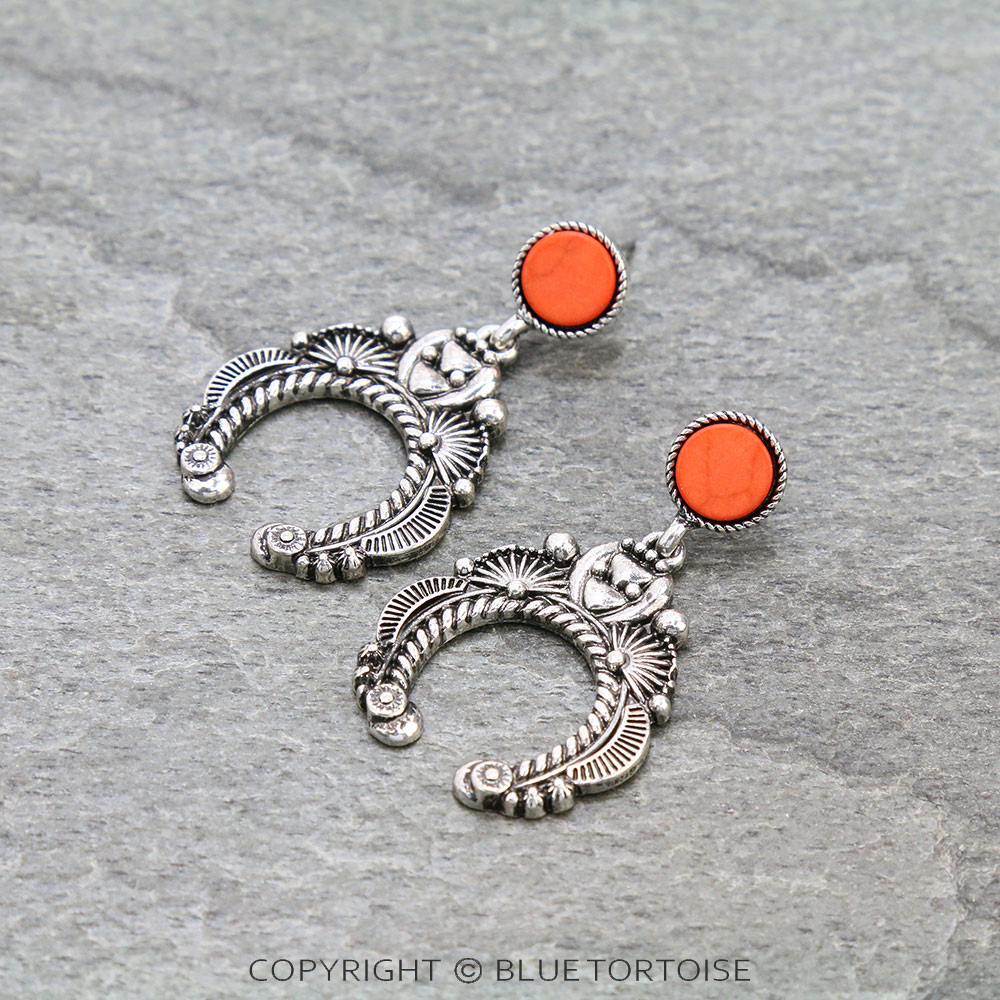 Western Squash Handmade Stone Stud Earrings