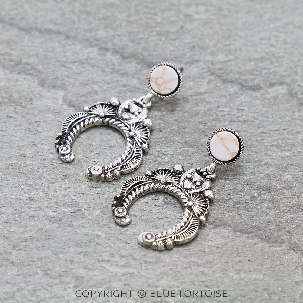 Western Squash Handmade Stone Stud Earrings