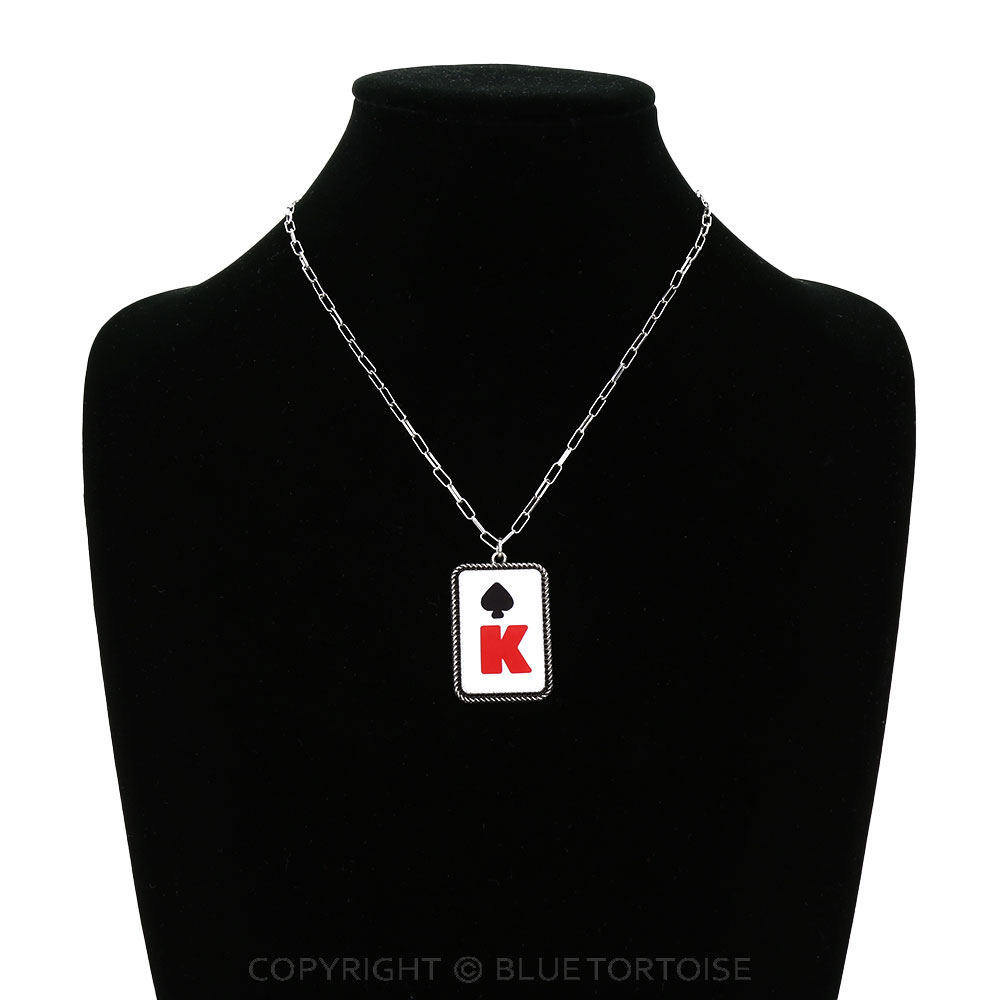 Western Spade K Rectangle Necklace - Image 2