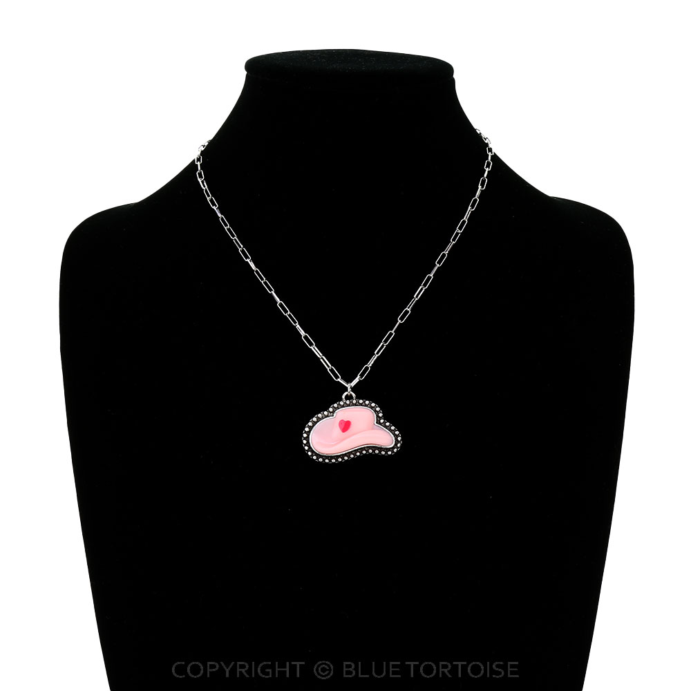 Western Heart Cowboy Hat Necklace - Image 2