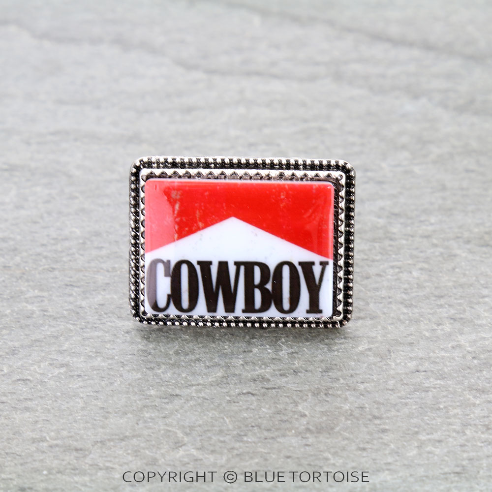 Western Cigarette logo Print Cuff Ring
