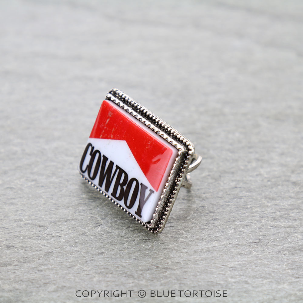 Western Cigarette logo Print Cuff Ring - Image 2
