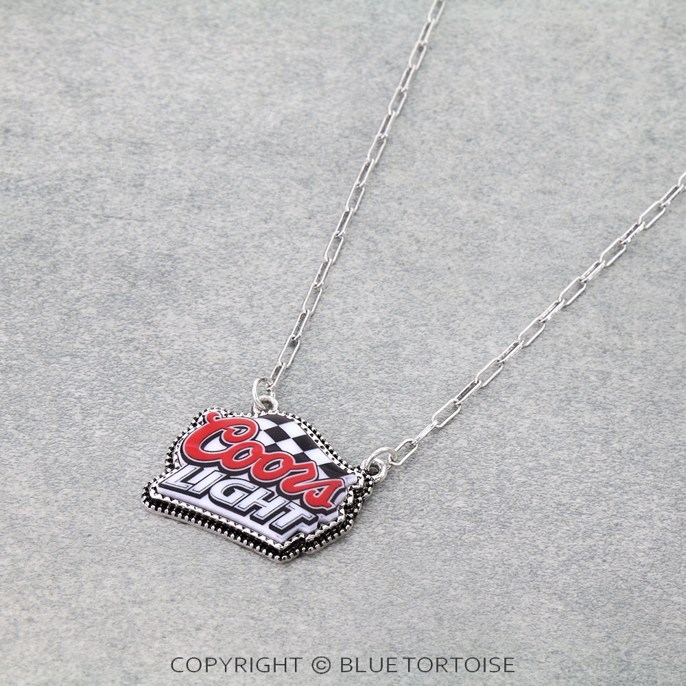 Western Beer Logo Print Necklace