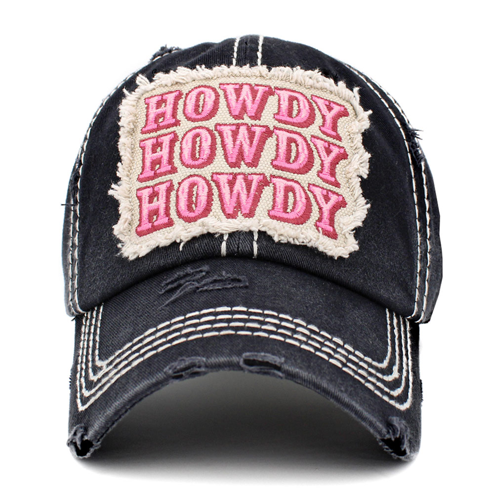 "Howdy" Washed Vintage Ball Cap