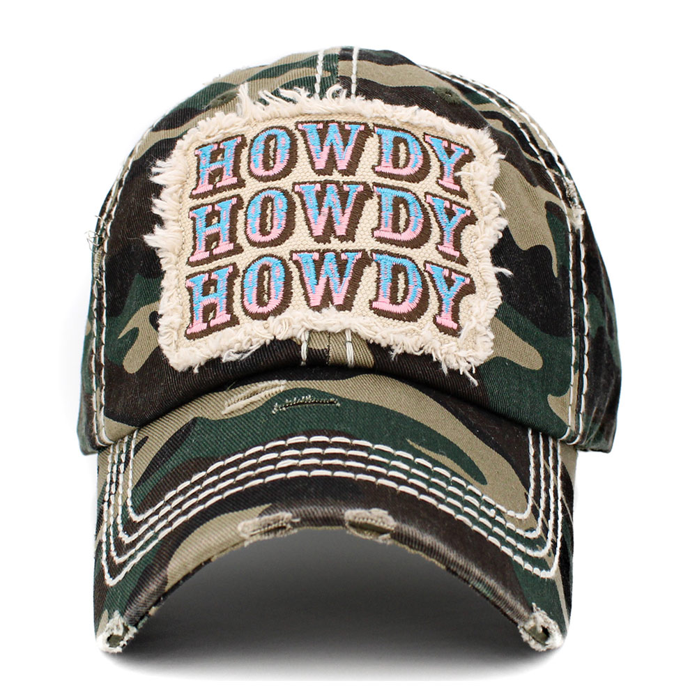 "Howdy" Washed Vintage Ball Cap