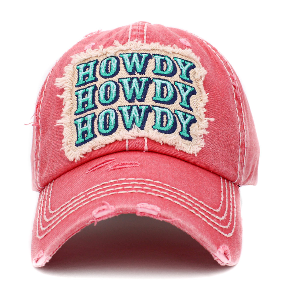 "Howdy" Washed Vintage Ball Cap
