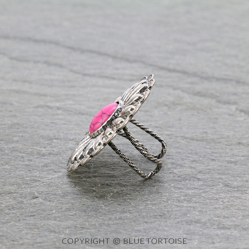 Western Concho Adjustable Ring - Image 2