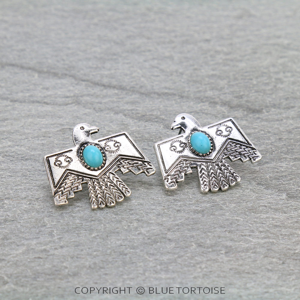 Thunderbird Stone Stud Earrings