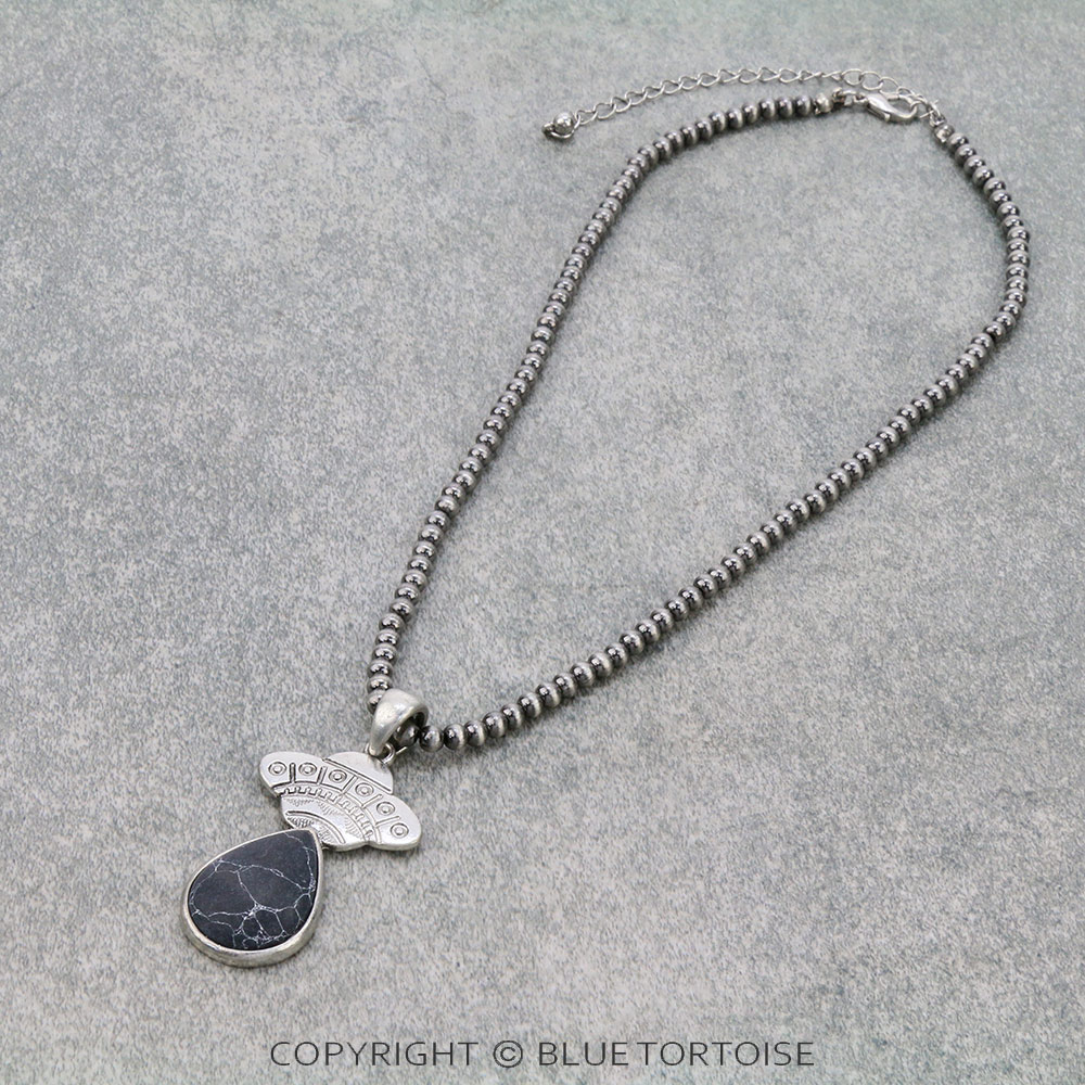 UFO Stone Pendant Necklace