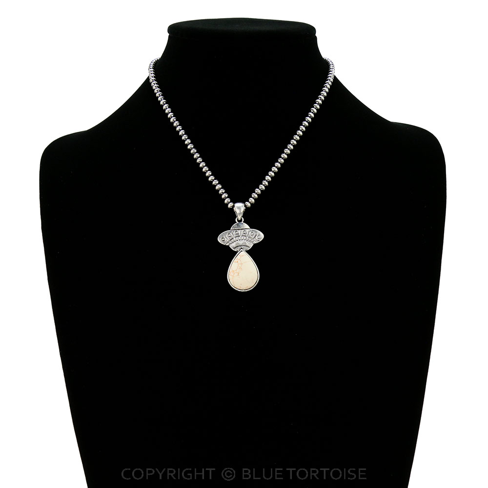 UFO Stone Pendant Necklace - Image 2