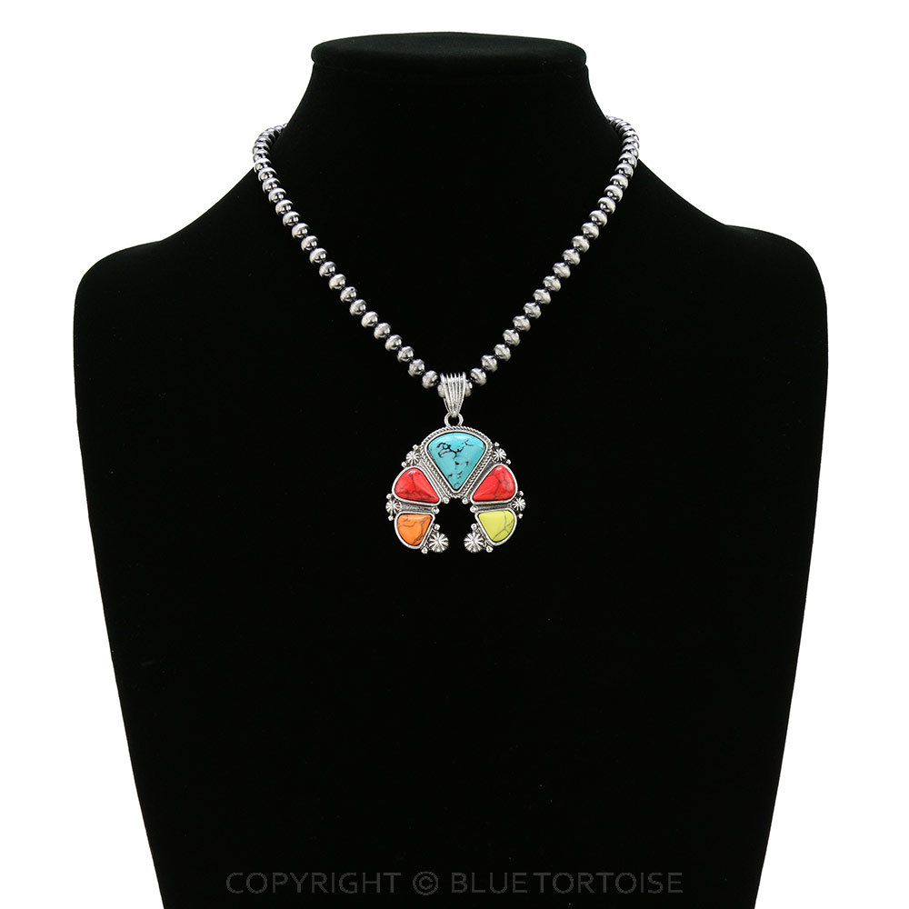 Squash Blossom Pendant Necklace - Image 2