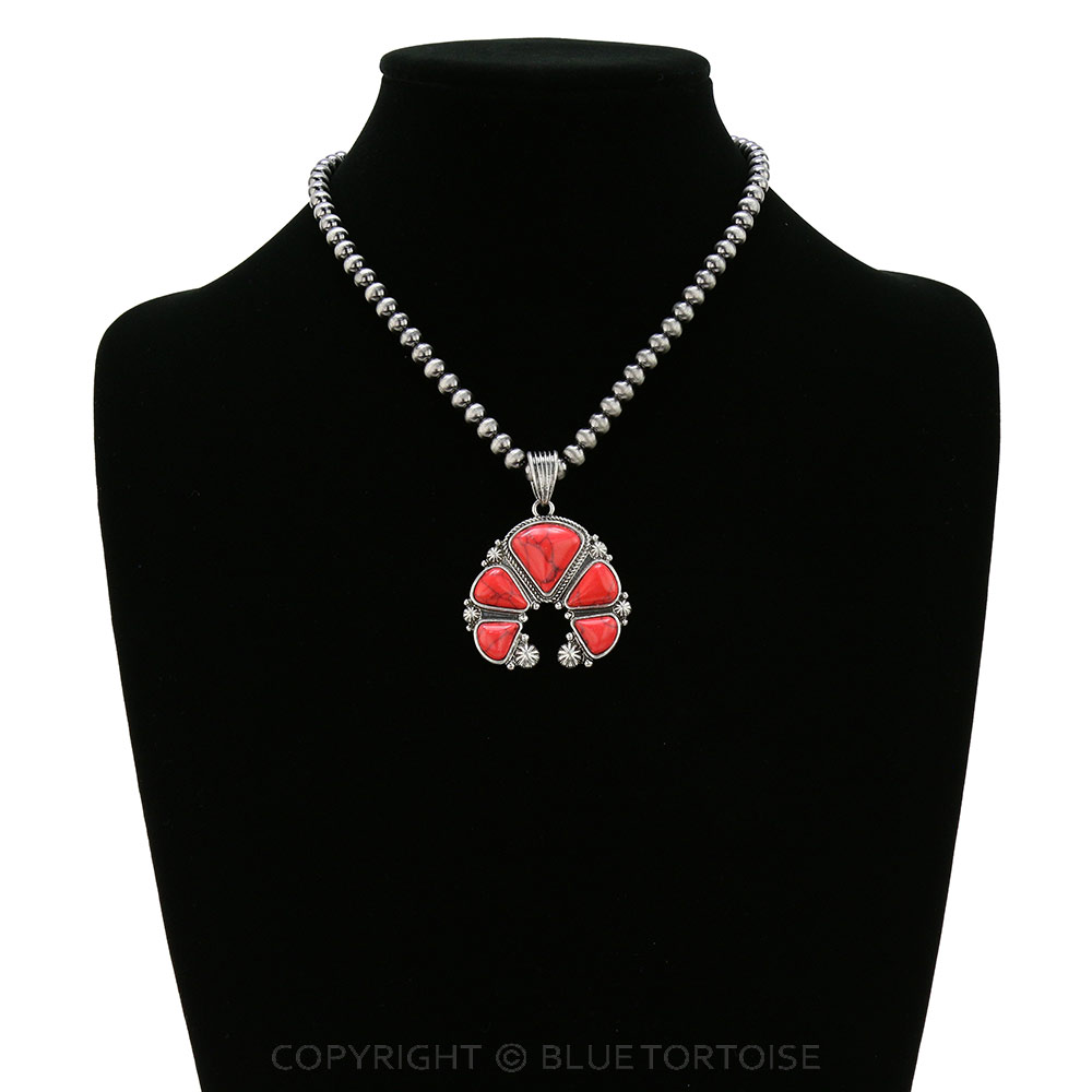 Squash Blossom Pendant Necklace - Image 2