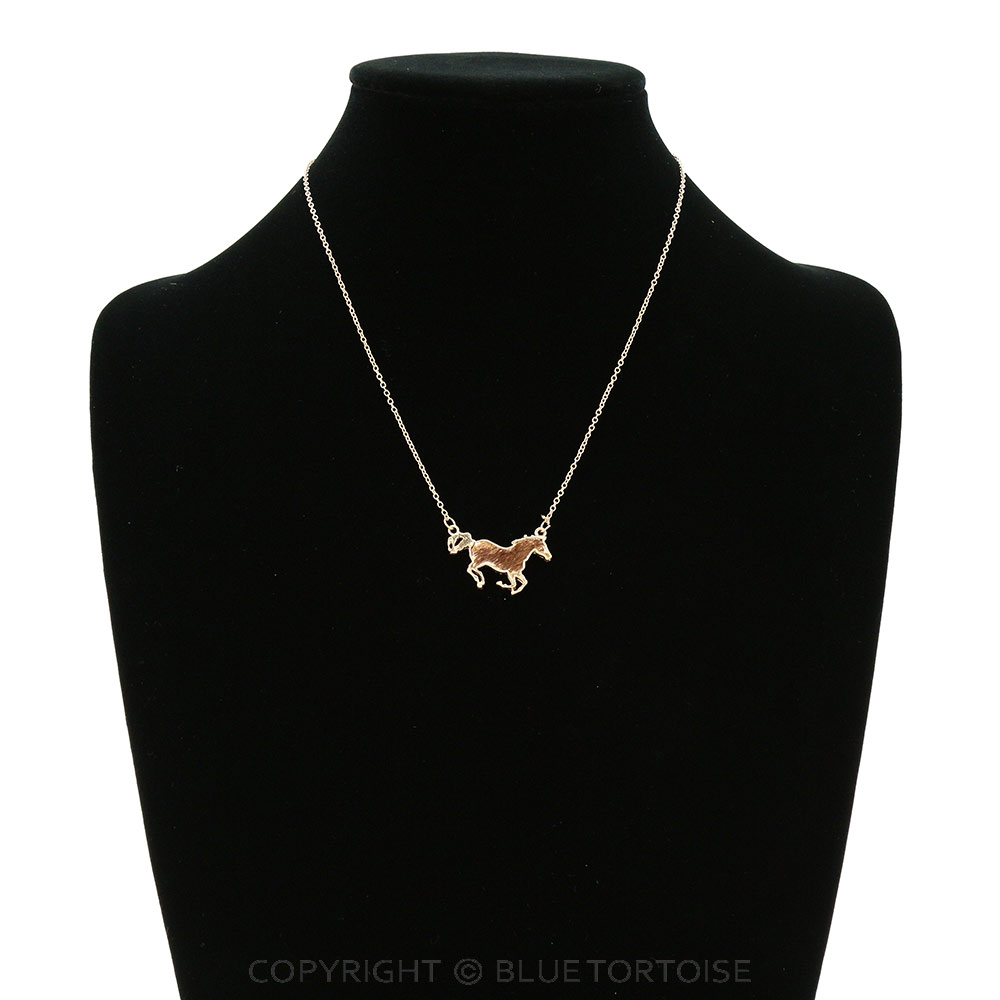 Genuine Leather Horse Pendant Necklace - Image 2
