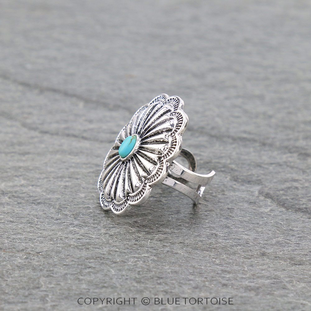 Western Concho Cuff Ring - Image 2
