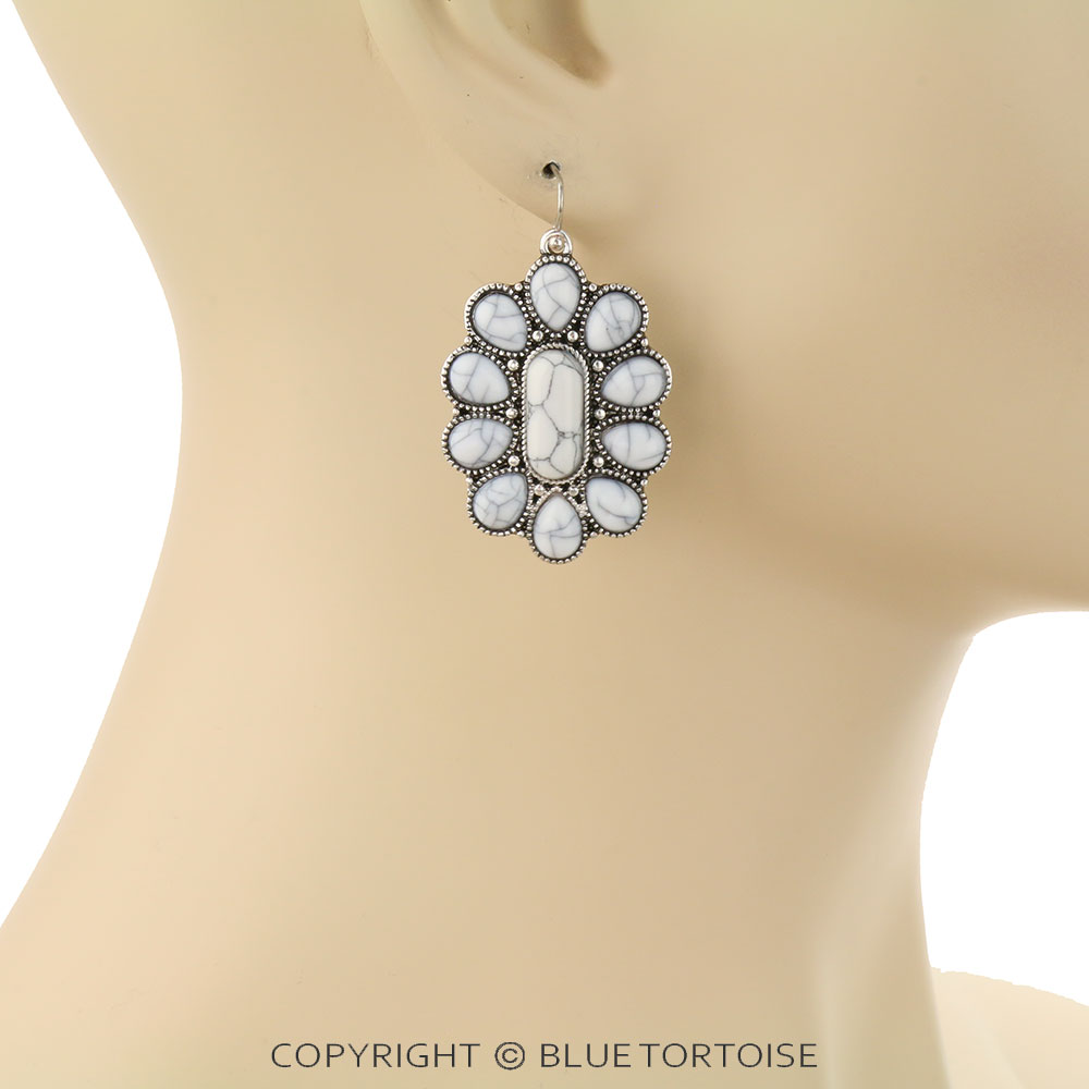 Concho Fish Hook Earrings-DC - Image 2