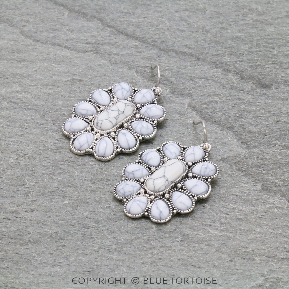 Concho Fish Hook Earrings-DC