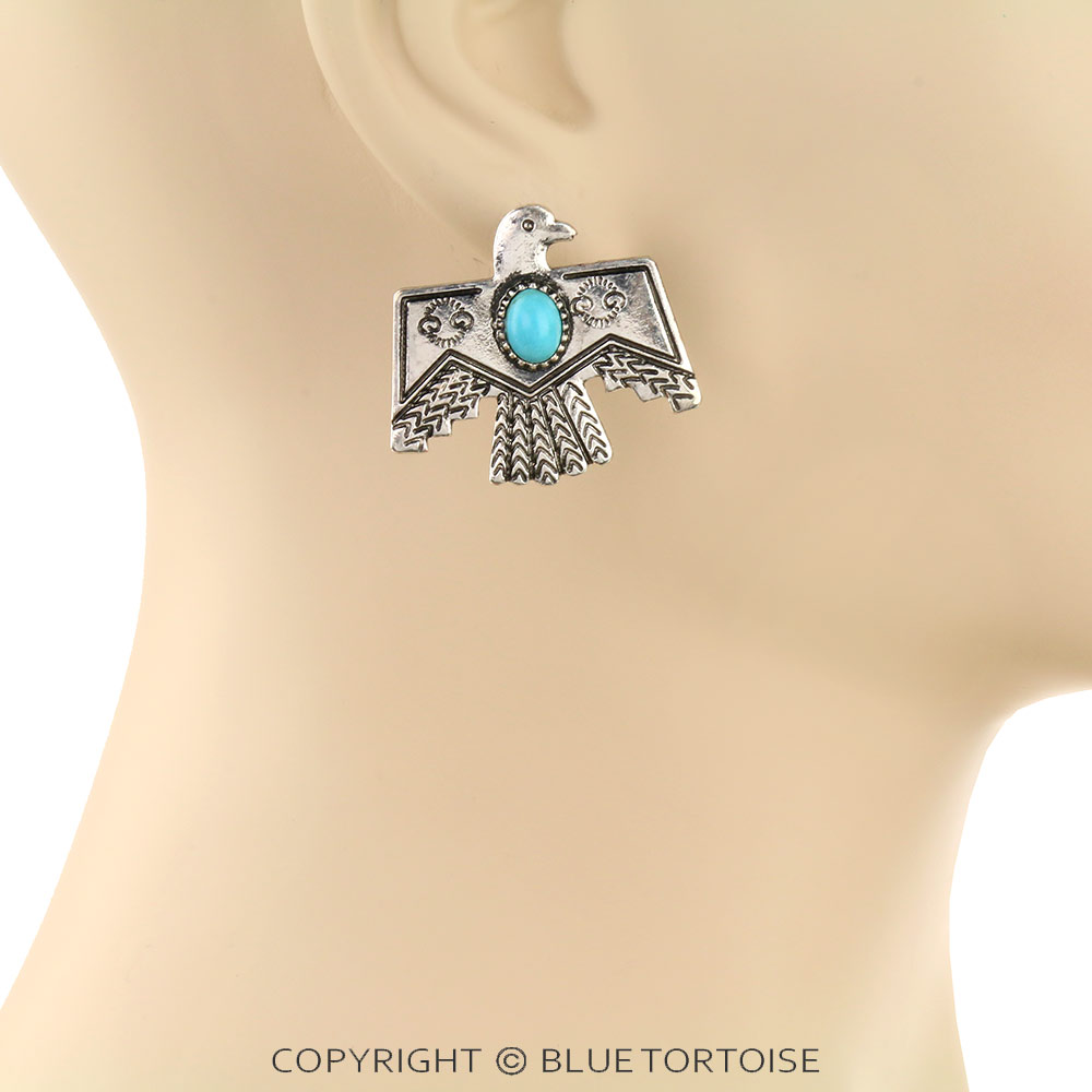 Thunderbird Stone Stud Earrings - Image 2
