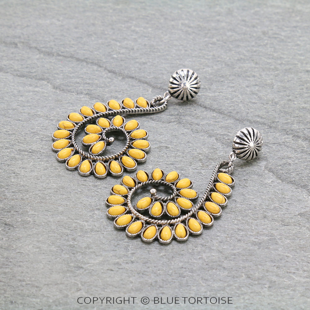 Western Style Stone Stud Earrings