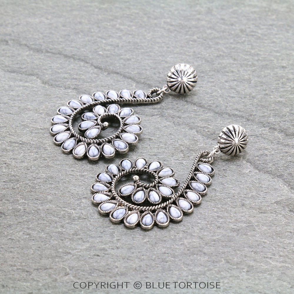 Western Style Stone Stud Earrings