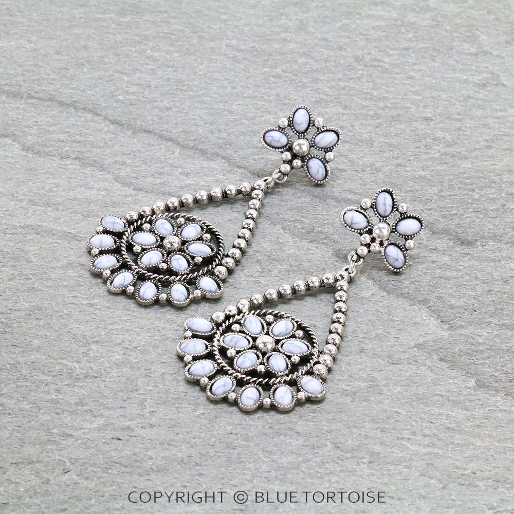Western Style Stone Stud Earrings