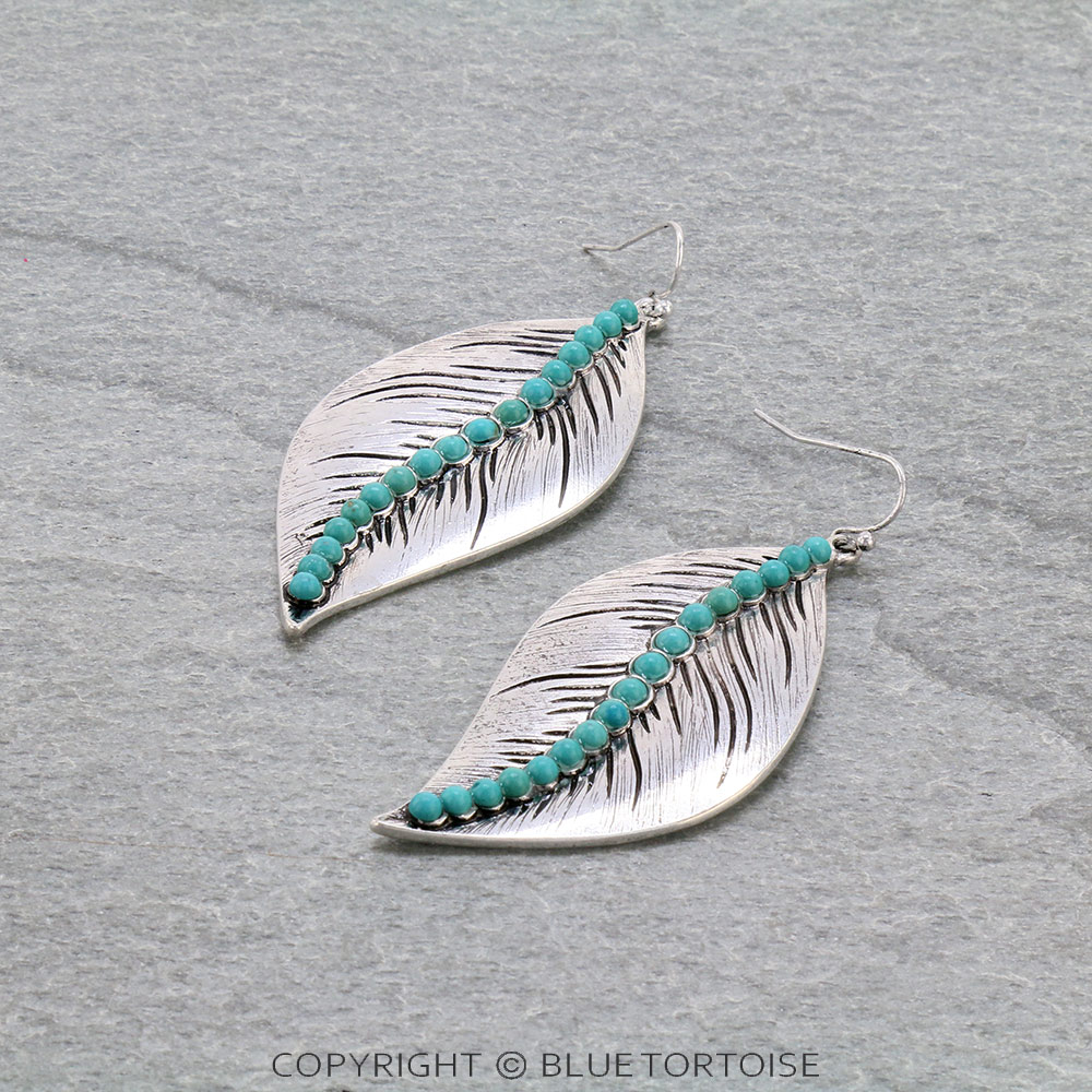 Western Leaf Dangle Earrings