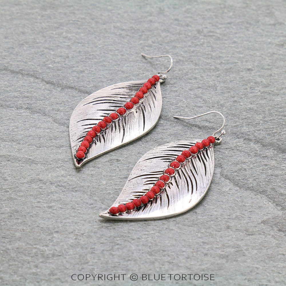 Western Leaf Dangle Earrings