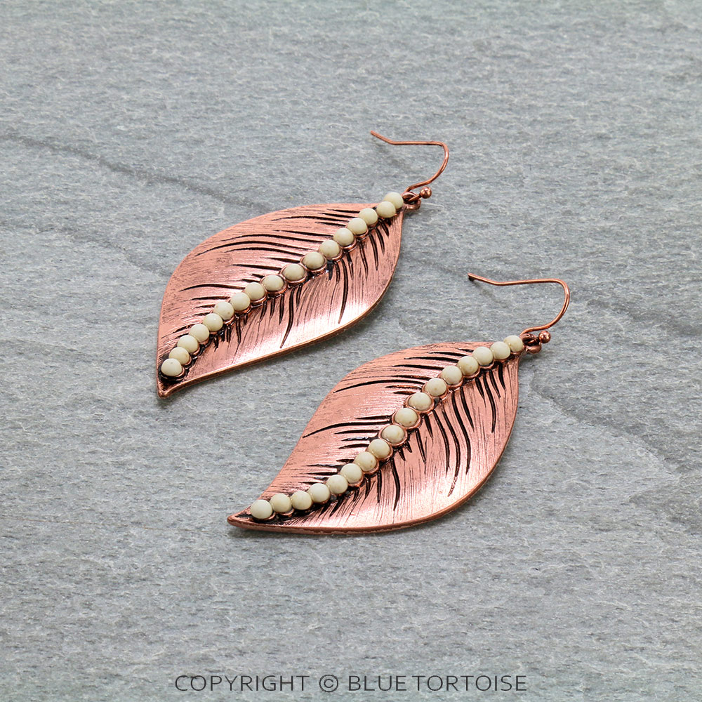 Western Leaf Dangle Earrings