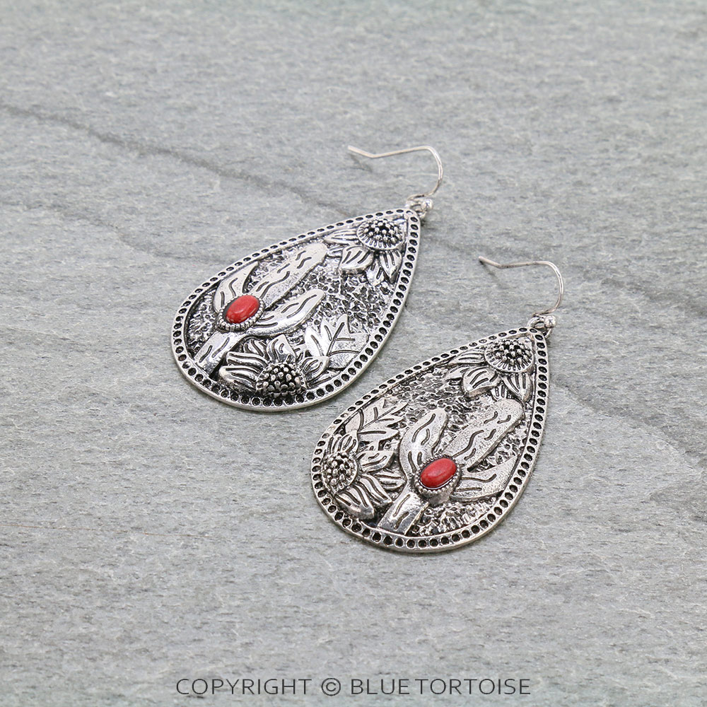 Western Cactus Dangle Earrings