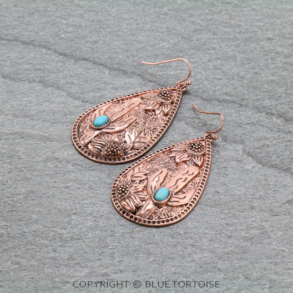 Western Cactus Dangle Earrings