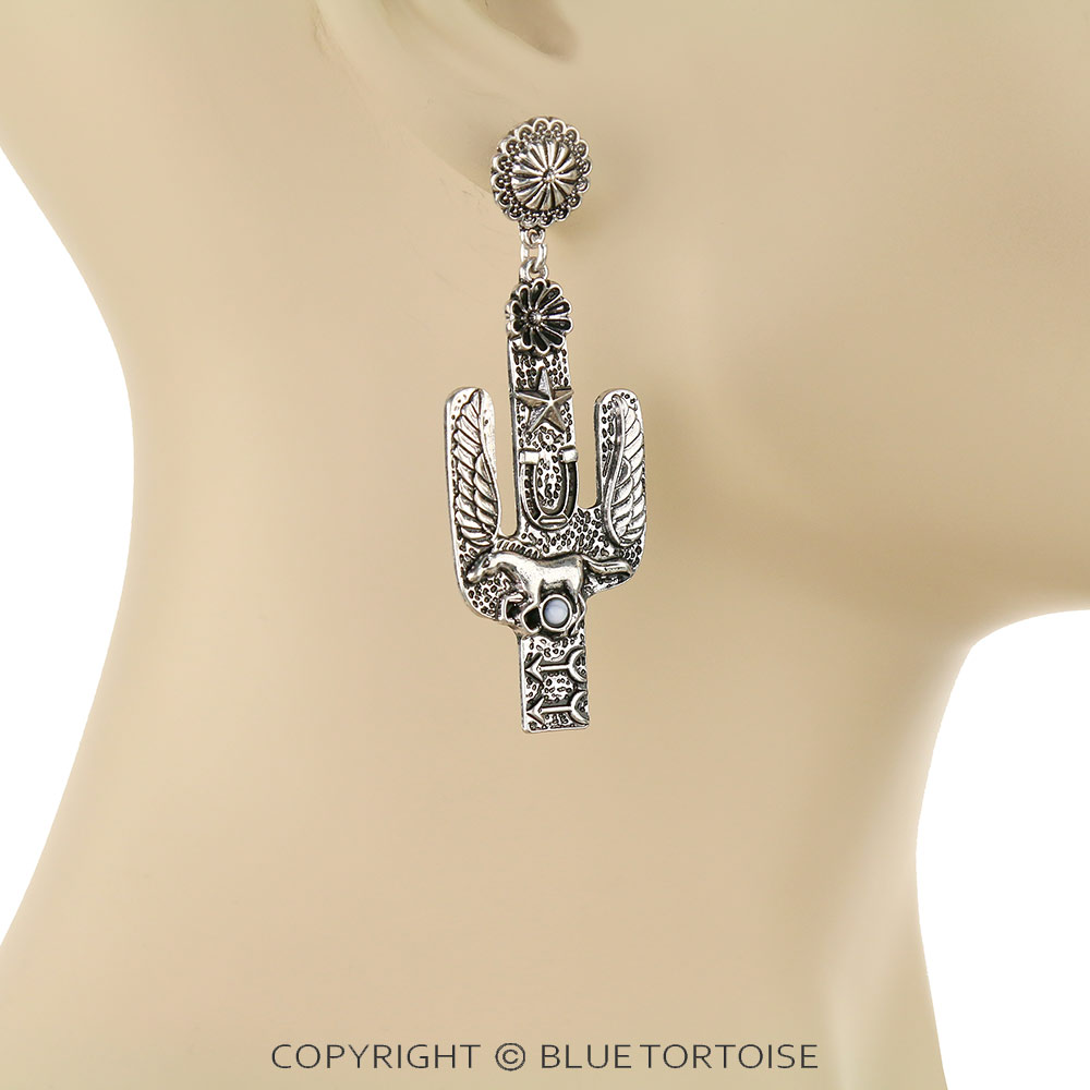 Western Cactus Stud Earrings - Image 2