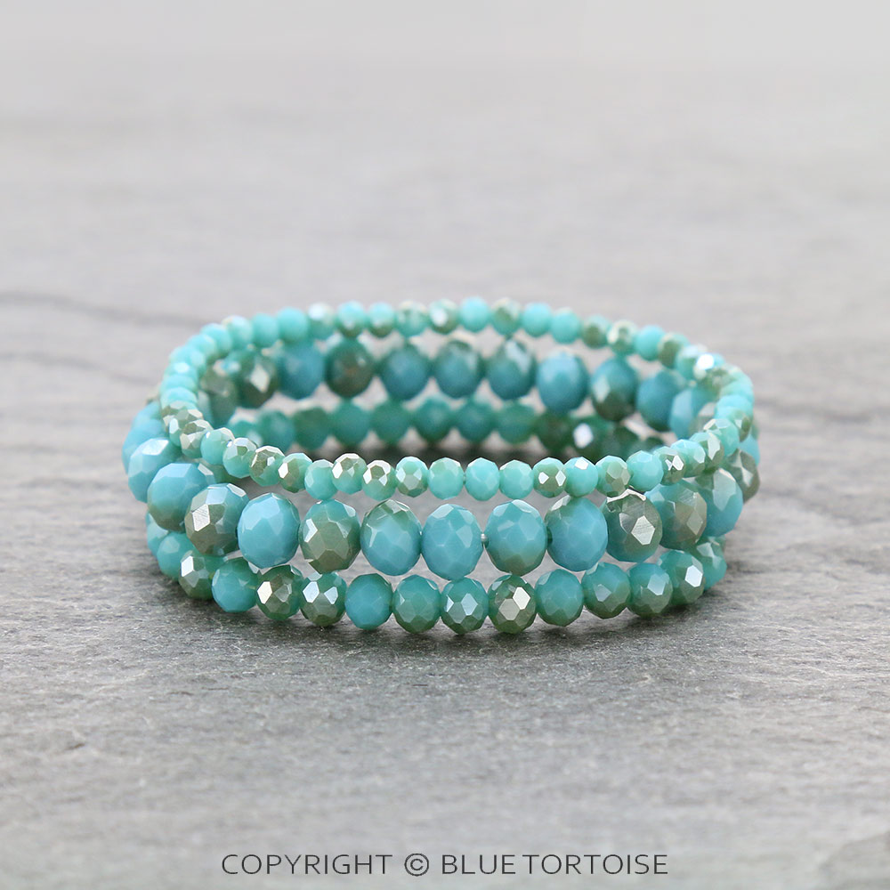 Small Crystal Bead Stackable Stretch Bracelet
