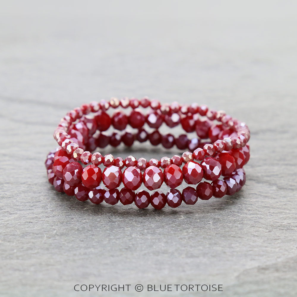 Small Crystal Bead Stackable Stretch Bracelet