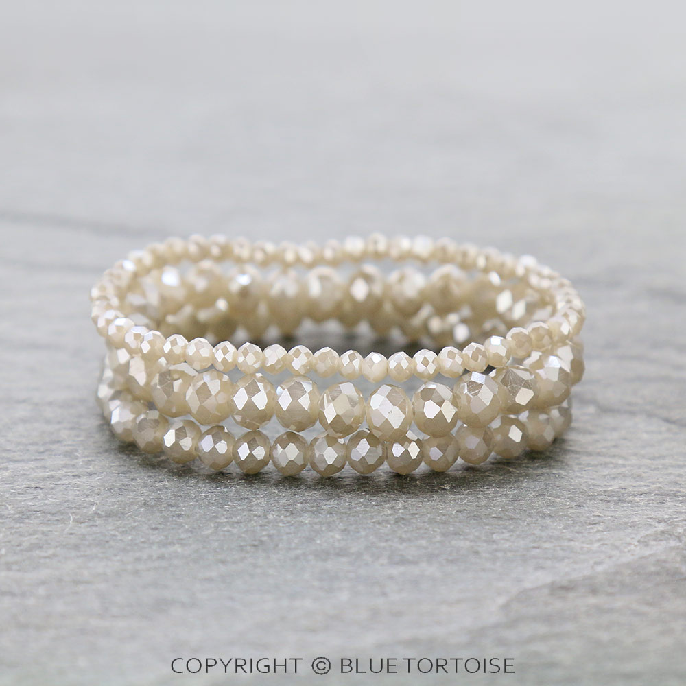 Small Crystal Bead Stackable Stretch Bracelet