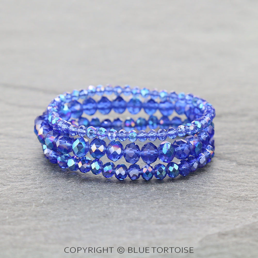 Small Crystal Bead Stackable Stretch Bracelet