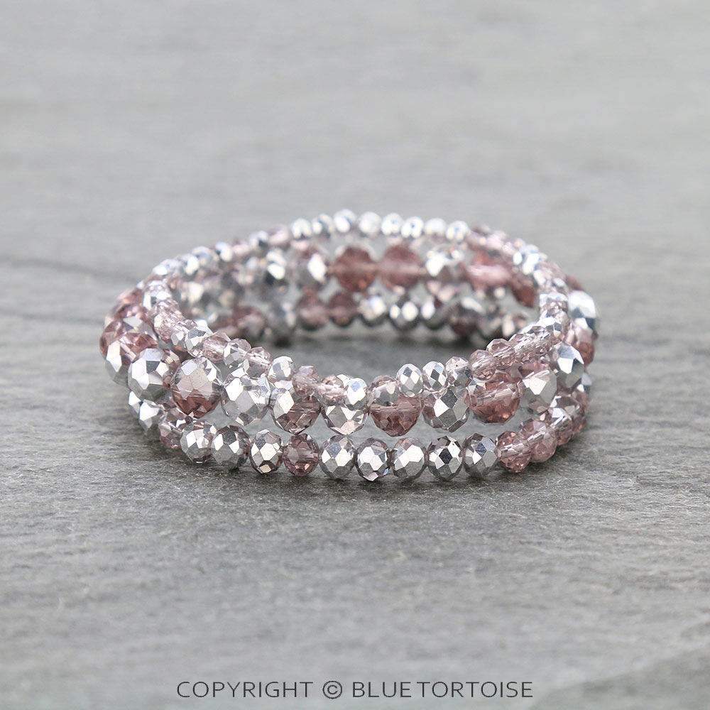 Small Crystal Bead Stackable Stretch Bracelet