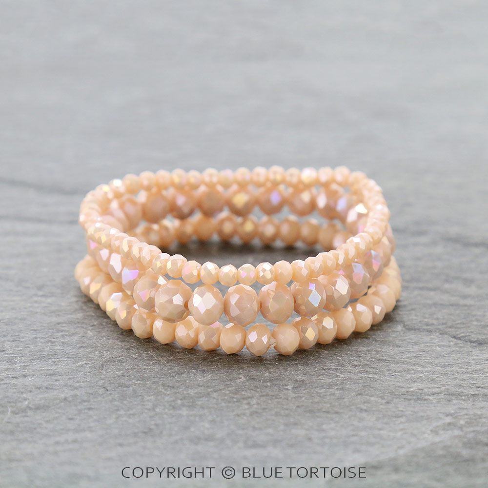 Small Crystal Bead Stackable Stretch Bracelet