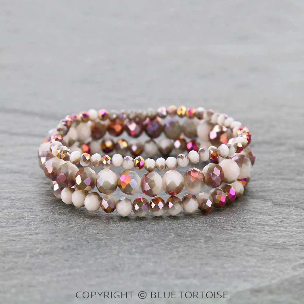 Small Crystal Bead Stackable Stretch Bracelet