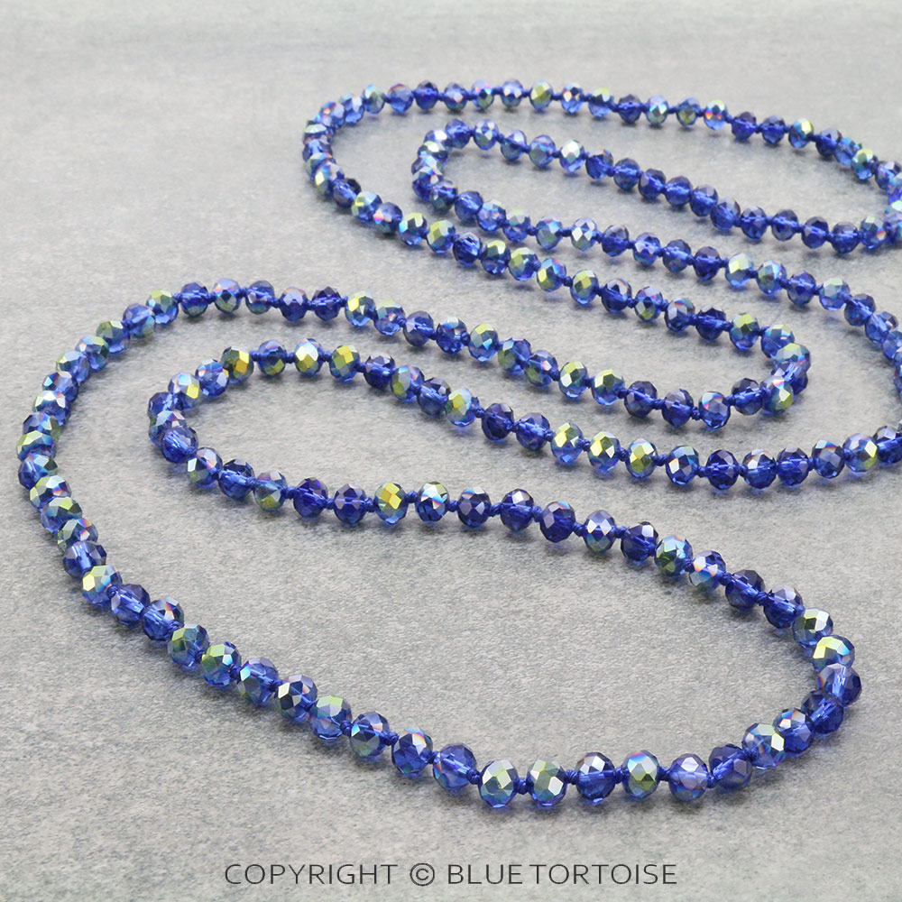 60" Endless Crystal Bead Necklace