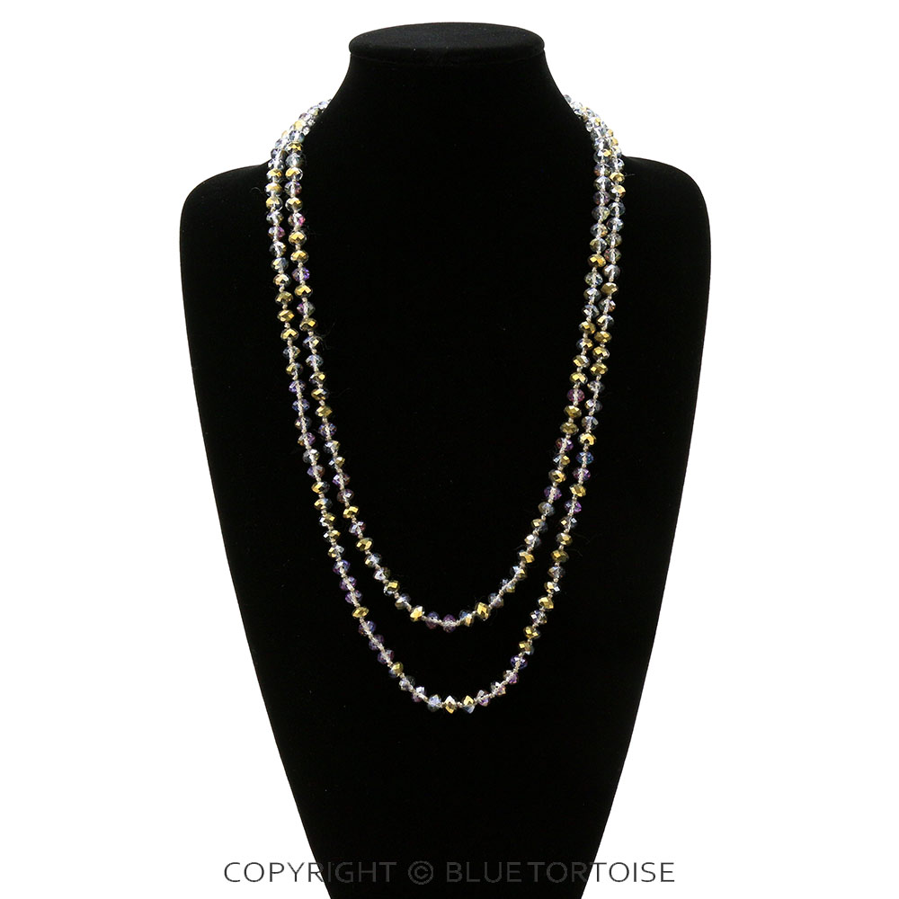 60" Endless Crystal Bead Necklace - Image 2