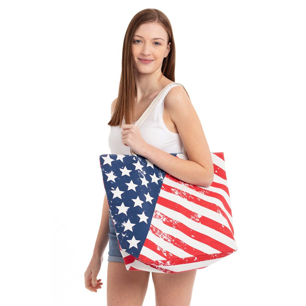 American Flag Beach Bag - Image 2