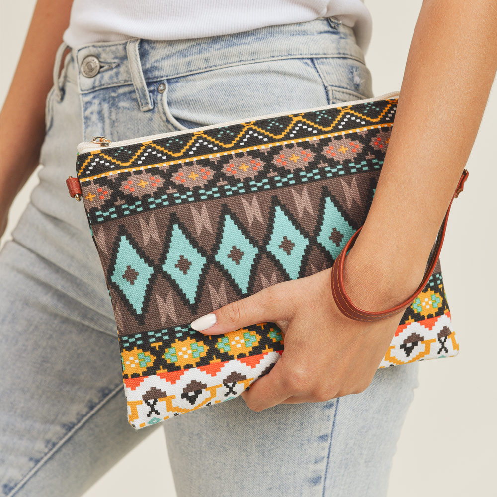 Aztec Crossbody & Wristlet Bag - Image 3